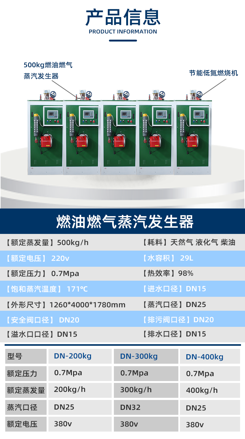 鑫达能500kg燃油<a href='http://www.jsxdn.cn/ranqi' target='_blank'><u>燃气蒸汽发生器</u></a>