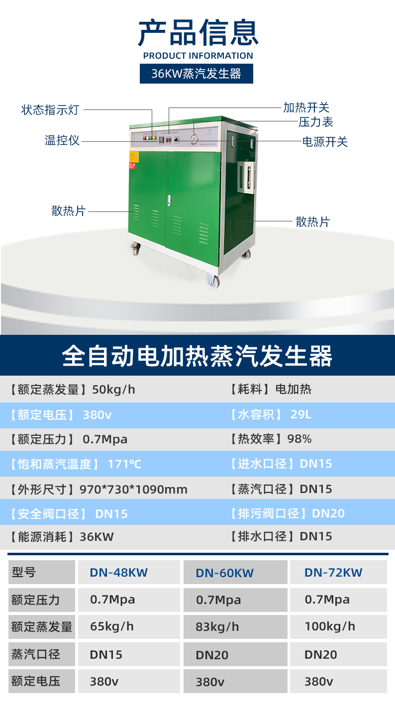 鑫达能36kw<a href='http://www.jsxdn.cn/dianre' target='_blank'><u>电加热蒸汽发生器</u></a>