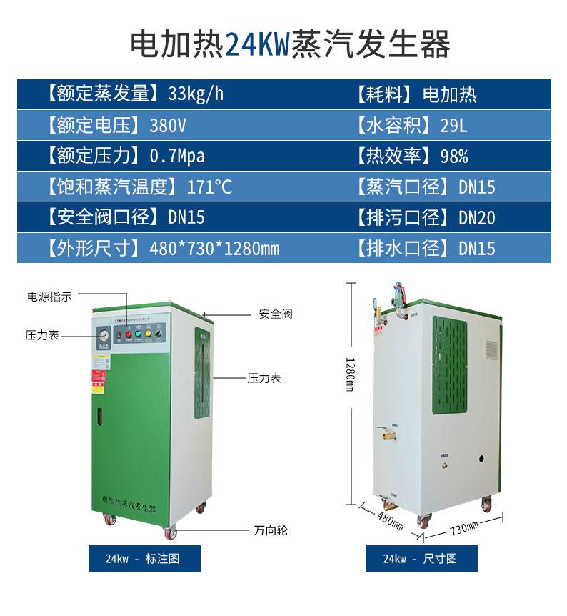 鑫达能24kw<a href='http://www.jsxdn.cn/dianre' target='_blank'><u>电加热蒸汽发生器</u></a>